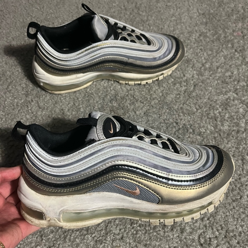 Nike Air Max 97 Sneakers Glow in the Dark | Metallic + Silver + Bronze